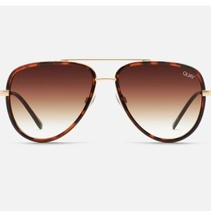 NEW! RARE Quay Amber tortoise all in XL aviators *read